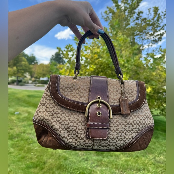 Coach Y2K Soho Signature Flap Top Handle - Picture 1 of 13